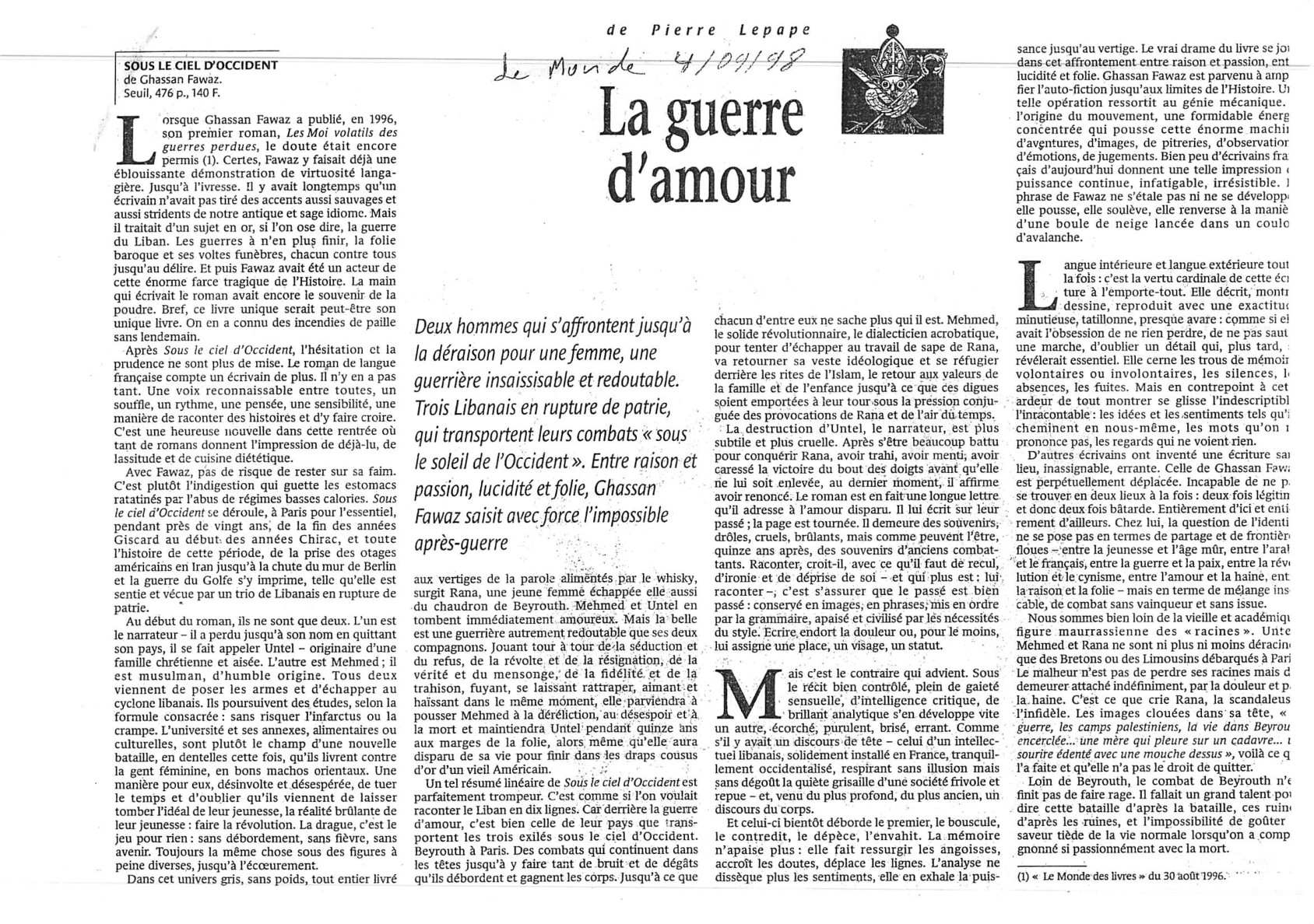 Facsimilé — Le Monde