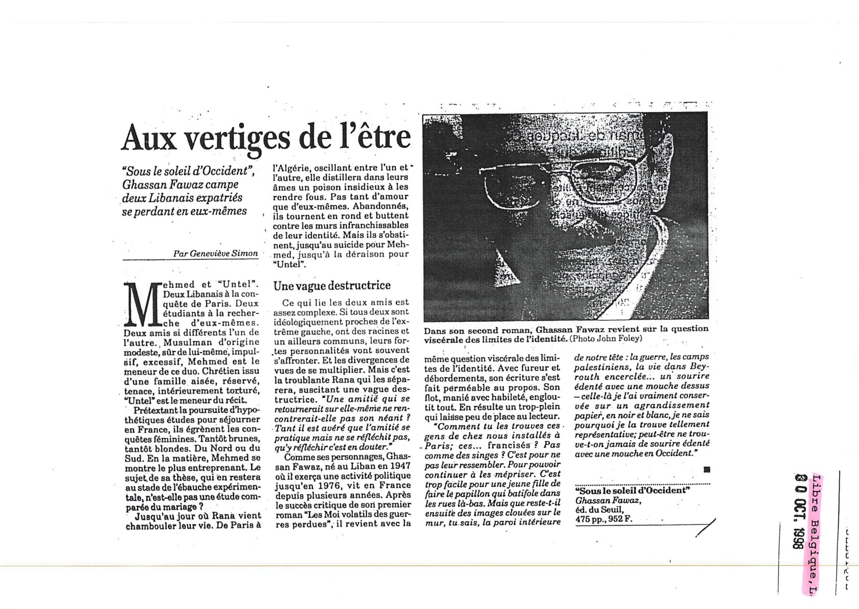 Facsimilé — La Libre Belgique
