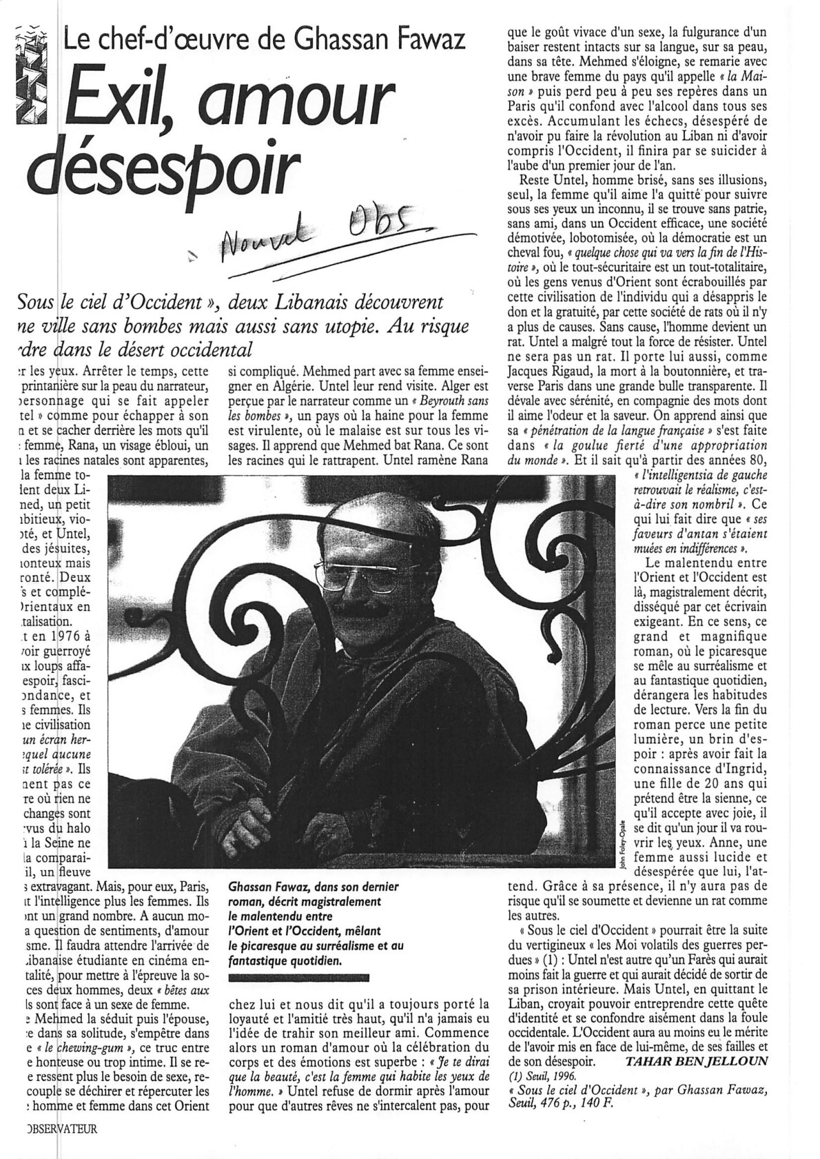 Facsimilé — Le Nouvel Observateur